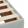 vidaXL Posteľný rám boxsping s matracom bledosivý 100x200 cm zamat - Sivá - 144932-91113