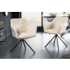 Dizajnová otočná jedálenská stolička Verona béžová zamat