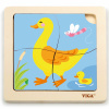 Viga Toys VIGA Handy Drevené puzzle Kačica puzzle 4 diely