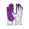 GEBOL - FLOWER LILA zahradní rukavice s latexovou vrstvou - velikost 7 (blistr)