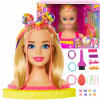Barbie Hlava na styling Neónová dúha Blond vlasy