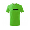 Gamer nápis - Tričko detské bavlnené - 104-110cm / 3-4 roky ( Apple Green )