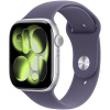 Apple Watch Series 11 Cellular 42 mm Strieborný hliník s hmlovo fialovým športovým remienkom – S/M MF8H4WF/A