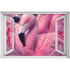 Self -adhézne 3D okno Flaming Bird 90x60 (Self -adhézne 3D okno Flaming Bird 90x60)