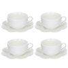 LA PORCELLANA BIANCA Villadeifiori 450 ml 4 ks - porcelánové šálky na kávu a čaj so spodkami