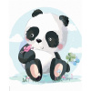Diamondi Diamantové maľovanie PANDA S MOTÝLIKOM bez rámu a bez vypnutia plátna