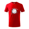 Baseball lopta v triku - Tričko detské bavlnené - 146 cm/10 rokov ( Červená )