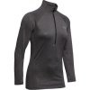 Dámske mikiny Under Armour Tech 1/2 Zip - carbon heather/metallic silver - Sivý (XS)