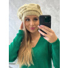 Štýlová dámska baretka K369 beige, VEĽKOSŤ NOVÉ UNI