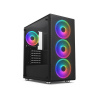1stCOOL RAINBOW 4, skrinka ATX, 4x RGB ventilátor, USB3, čierna ML-RAINBOW4-AU-USB3