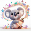 CUKROVÁ TLAČ Opłatek na Tort Cukrová hmota Sladká Koala Parfémy Motýle