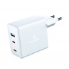 SWISSTEN síťová nabíječka GaN 70W, 2x USB-C, 1x USB