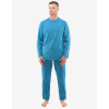Gina Dlouhé modré pyžamo pro muže MAX - petrolejová měsíc - XL