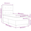 vidaXL Box Spring posteľ s matracom Krémová 80x200 cm Textília - Krémová - 291713-308459