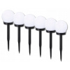 Solárne svietidlá - 6 x záhradné solárne lampy LED mliečna lopta 10cm (Solárne svietidlá - 6 x záhradné solárne lampy LED mliečna lopta 10cm)