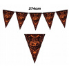 ČIERNA GIRLANDA S STRAŠIDELNOU ORANŽOVOU TEKVICOU 300 CM 20 X 30 CM HALLOWEEN