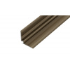 AP45/1 schodová lišta vnútorná predvŕtaná ACARA, hliník elox bronz, 25x25mm, 2,5 m, 3 mm