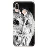 Odolné silikónové puzdro iSaprio - BW Owl - Huawei P20 Lite