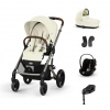Cybex Kombinovaný kočíky Balios S Lux Set M Varianta: Seashell Beige