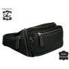 Pánska kožená taška na opasok Wild 2506-MH čierna 40 x 15 x 9 cm