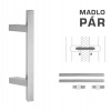 MPkovania FT - MADLO kód K31Z 25x25 mm UN pár Rozteč madla: 210 mm, Rozmer profilu madla: 25x25 mm, Dĺžka: 400 mm
