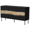 Cama Meble Dizajnová komoda INSERTO 3D, čierna/dub wotan