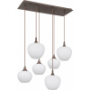 Globo Lighting Maxy závesné svietidlo 6x40 W biela-kávová 15548-6HC