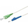 SC/APC - LC/UPC simplex 9/125 SM 0,5m arm.bílý 3mm B3 LSZH 4405
