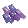 Sada latexových cvičebných gumičiek - Mini Band L, 2,3-18,2 kg, 5 gumičiek, fialová, REBEL ACTIVE