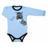 Baby Nellys Body dlhý rukáv, modré, Zebra, veľ. 86