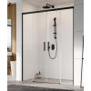RADAWAY IDEA BLACK DWD 160cm sprchové dvere do niky, profil čierny, sklo číre, 387126-54-01