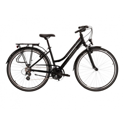 Trekový bicykel Kross Trans 2.0 D 28 S - Čierno/šedá - 2023
