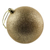 DECOLED plastová guľa, priemer 10 cm, šampaň, 6x glitter