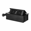 Nábytková zásuvka REDE, 2x2P+E, 2xUSB, 1,5m, čierna (ORNO)