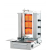 Plynový gril na kebab/gyros, 3 topná pole, zátěž 40 kg, 10,5 kW, dolní pohon 3,5 W, 760x620x840 mm | POTIS, F GD3/zemní plyn inox