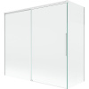 Mexen Rox, 2-krídlová posuvná vaňová zástena 170 + 80 x 150 cm, 8mm číre sklo, biely profil, 8C9-170-080-20-00