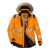 PORTWEST HI-VIS PW369 / Zimná reflexná bunda, vodeodolná - HV oranžová/čierna XL