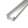LED lišta zapustená R16 biela Dĺžka: 2m, Typ krytky: Priehľadná krytka prizmatická zaklapávacia (difúzor)