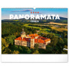 NOTIQUE - nástenný kalendár Panoramata Česka 2026, 48 × 33 cm