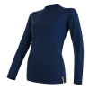 SENSOR MERINO DF dámské triko dl. rukáv deep blue - XL