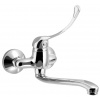 HOSPITAL AQUALINE 35 nástenná batéria, 100mm rozteč, lekárska páka, ramienko zvýšené, 220mm, chróm 52044