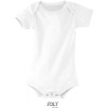 SOL'S | Organic Bambino, Detské rebrované body z bio bavlny, biela, 6-12