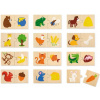 Viga dřevěné puzzle krmení zvířátek