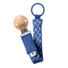BIBS Paci Braid klip na cumlík - Cornflower / Dusty Blue