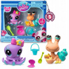 LITTLEST PET SHOP S.3 SET 2 figúrky zvieratiek #154 Chobotnica #155 Krab