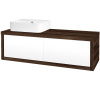Dreja Umývadlová skriňa STORM SZZ2 120 (umývadlo Joy 3) - D06 Orech / L01 Biela vysoký lesk / Levé