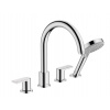 Hansgrohe Vernis Shape vaňová 4-otvorová batéria na okraj vane Chróm HG 71459000