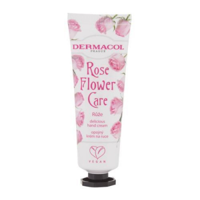 Dermacol Rose Flower Care ochranný a vyživujúci krém na ruky 30 ml pre ženy