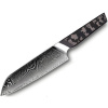 IZMAEL Damaškový kuchynský nôž Takeno Santoku/Čierna/Sivá 17.5 cm
