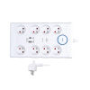 Solight přepěťová ochrana, 8z, USB A+C, 2m, bílá
